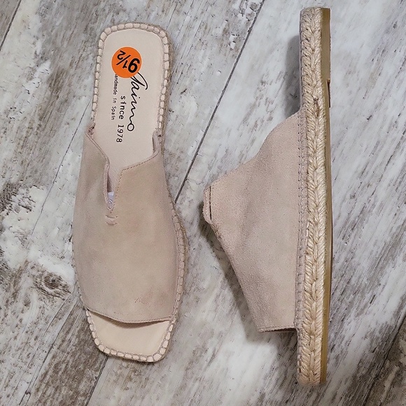 Gaimo Espadrilles Boho Suede Open Toe Slide Sandals - Picture 3 of 12